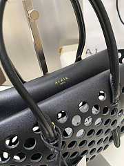 Okify Alaia Neo Mina 20 Bag In Black Perforated Calfskin 20x13.5x10cm  - 6