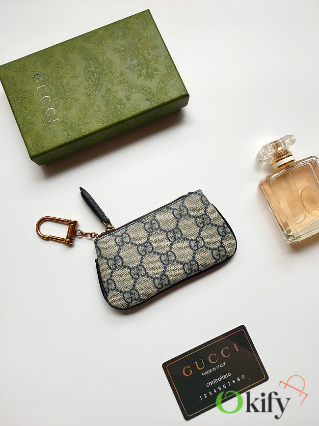Okify Gucci Navy Blue Purse 12.5x7x1.5cm - 1