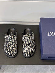 Okify Dior Aqua Mule Slippers For Men In Beige And Black EU38-45  - 1