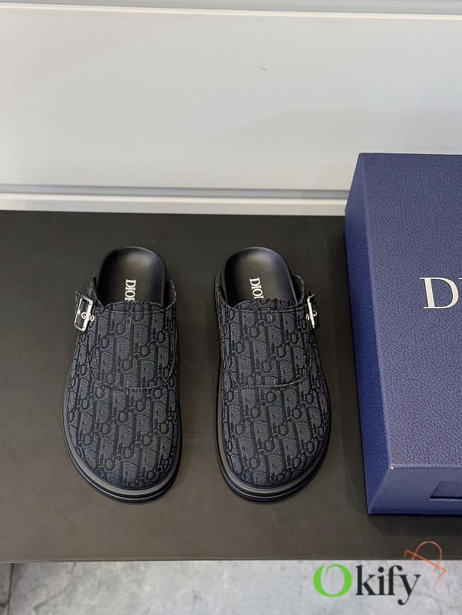 Okify Dior Aqua Mule Slippers For Men In Black EU38-45  - 1