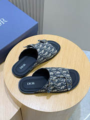 Okify Dior Beige And Dark Blue Slides For Men EU38-45 - 5