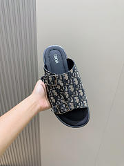 Okify Dior Beige And Dark Blue Slides For Men EU38-45 - 3