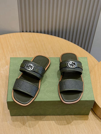 Okify Gucci Green Sandals For Men EU38-45 