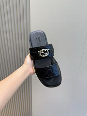 Okify Gucci Black Sandals For Men EU38-45  - 5
