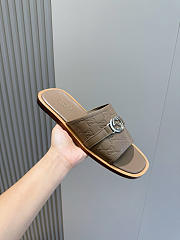 Okify Gucci Lido Light Brown Slides For Men EU38-45  - 3