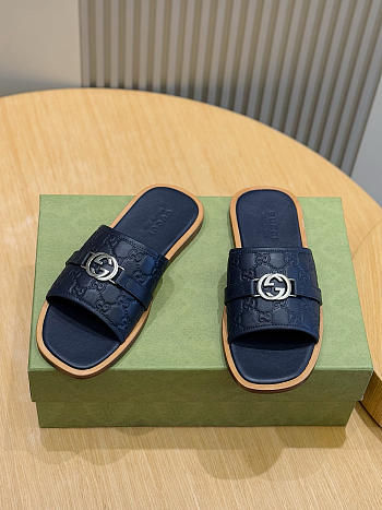 Okify Gucci Lido Black Slides With Nude Soles For Men EU38-45 