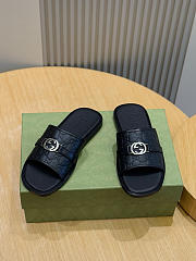 Okify Gucci Lido Black Slides For Men EU38-45  - 1
