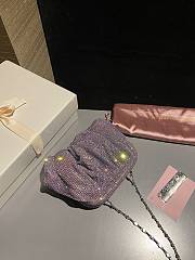 Okify Benedetta Bruzziches Crystal Clutch Bag In Purple 16x12x5cm  - 6