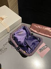 Okify Benedetta Bruzziches Crystal Clutch Bag In Purple 16x12x5cm  - 4