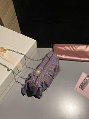 Okify Benedetta Bruzziches Crystal Clutch Bag In Purple 16x12x5cm  - 5
