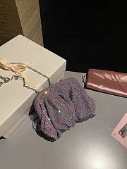 Okify Benedetta Bruzziches Crystal Clutch Bag In Purple 16x12x5cm  - 1