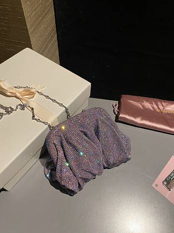 Okify Benedetta Bruzziches Crystal Clutch Bag In Purple 16x12x5cm 