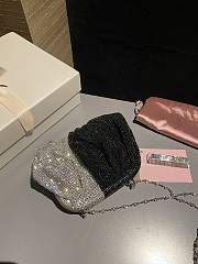Okify Benedetta Bruzziches Crystal Clutch Bag In Black And White 16x12x5cm  - 6