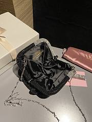 Okify Benedetta Bruzziches Crystal Clutch Bag In Black And White 16x12x5cm  - 2