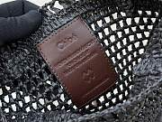 Okify Chloe Banana Raffia Bucket Bag In Black 22x30x2cm  - 4