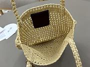 Okify Chloe Banana Raffia Bucket Bag In Beige 22x30x2cm  - 5