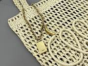 Okify Chloe Banana Raffia Bucket Bag In Beige 22x30x2cm  - 4