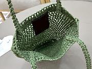 Okify Chloe Banana Raffia Bucket Bag In Green 22x30x2cm  - 4