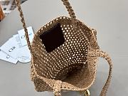 Okify Chloe Banana Raffia Bucket Bag In Light Brown 22x30x2cm  - 3