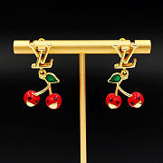 Okify Louis Vuitton Cherry Gold Earrings - 6