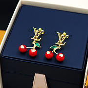 Okify Louis Vuitton Cherry Gold Earrings - 5