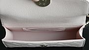 Okify CC Phone Holder With Chain Bag In Light Pink Calfskin 10x18x4.5cm  - 2