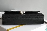 Okify CC Phone Holder With Chain Bag In Black Calfskin 10x18x4.5cm  - 5