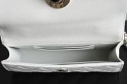 Okify CC Phone Holder With Chain Bag In White Calfskin 10x18x4.5cm  - 3