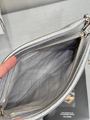 Okify CC Silver Clutch With Chain In Lambskin 14x24x5cm - 3