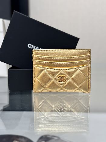 Okify CC Gold Card Holder With 3 Card Slots 10x11cm
