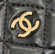 Okify CC Black Lambskin Card Holder With 3 Card Slots And Gold Hardware 10x11cm - 3