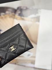 Okify CC Black Caviar Card Holder With 3 Card Slots And Gold Hardware 10x11cm - 3