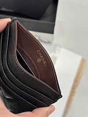 Okify CC Black Caviar Card Holder With 3 Card Slots And Gold Hardware 10x11cm - 2