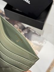 Okify CC Green Caviar Card Holder With 3 Card Slots 10x11cm - 2