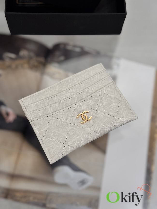 Okify CC White Caviar Card Holder With 3 Card Slots 10x11cm - 1