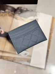 Okify CC Blue Caviar Card Holder With 3 Card Slots 10x11cm - 5