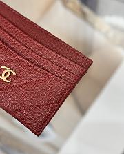 Okify CC Red Caviar Card Holder With 3 Card Slots 10x11cm - 5