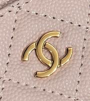 Okify CC Light Pink Caviar Card Holder With 3 Card Slots 10x11cm - 6