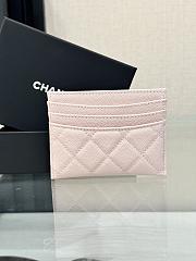 Okify CC Light Pink Caviar Card Holder With 3 Card Slots 10x11cm - 2