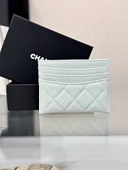 Okify CC Light Blue Caviar Card Holder With 3 Card Slots 10x11cm - 3