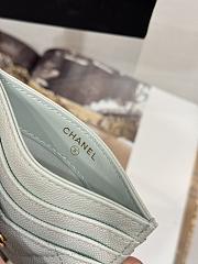 Okify CC Light Blue Caviar Card Holder With 3 Card Slots 10x11cm - 6