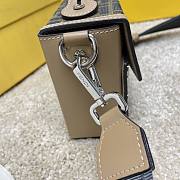 Okify Fendi Soft Trunk Baguette Bag In Brown 22x13x6.5cm - 6