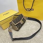 Okify Fendi Soft Trunk Baguette Bag In Brown 22x13x6.5cm - 5