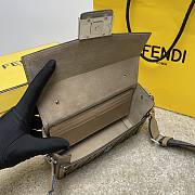 Okify Fendi Soft Trunk Baguette Bag In Brown 22x13x6.5cm - 3