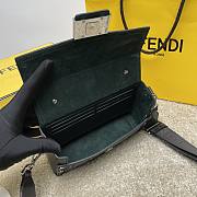 Okify Fendi Soft Trunk Baguette Bag In Black 22x13x6.5cm - 4