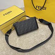 Okify Fendi Soft Trunk Baguette Bag In Black 22x13x6.5cm - 2