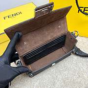 Okify Fendi Soft Trunk Baguette Bag In Navy Blue 22x13x6.5cm - 5