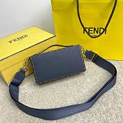 Okify Fendi Soft Trunk Baguette Bag In Dark Blue 22x13x6.5cm - 3