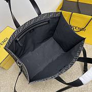 Okify Fendi FF Jacquard Shopper Bag In Bag 40x20x35cm  - 4