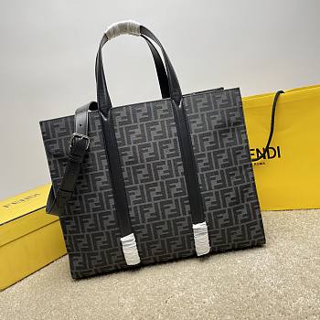 Okify Fendi FF Jacquard Shopper Bag In Bag 40x20x35cm 